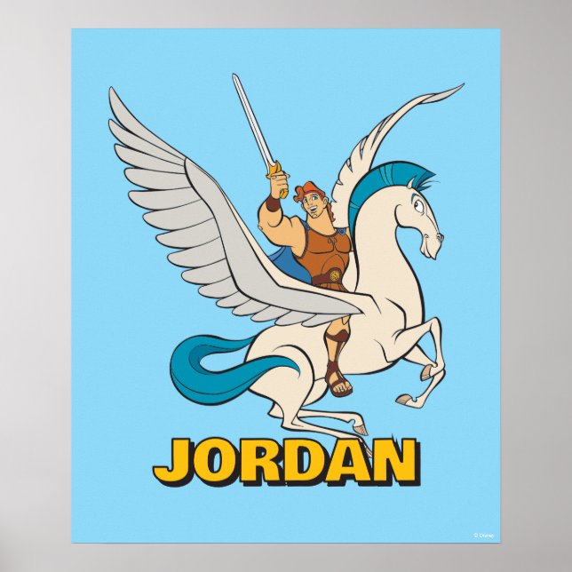 Hercules Riding Pegasus Poster (Framsidan)