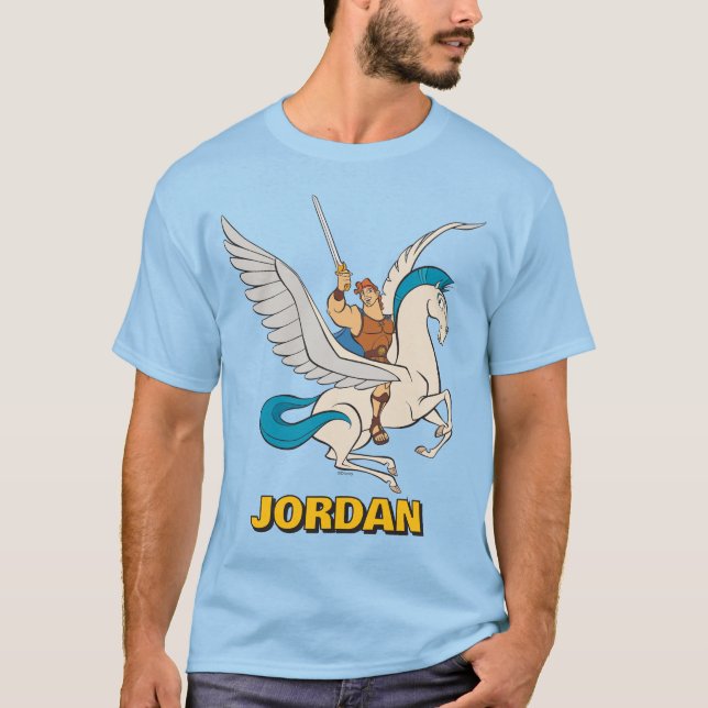 Hercules Riding Pegasus T-Shirt (Framsida)