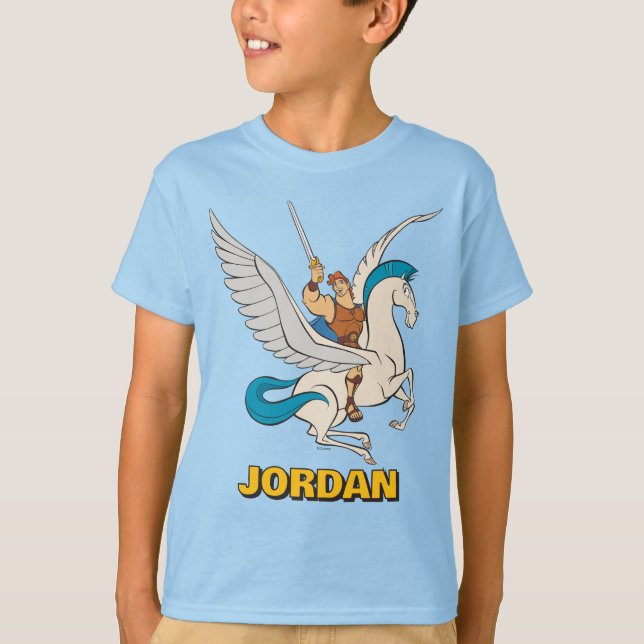 Hercules Riding Pegasus T-Shirt (Framsida)