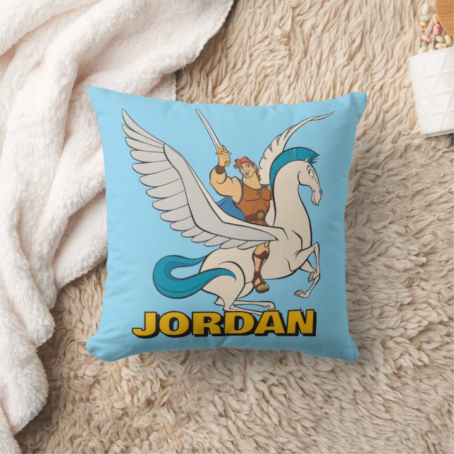 Hercules Riding Pegasus Throw Pillow Kudde (Filt)