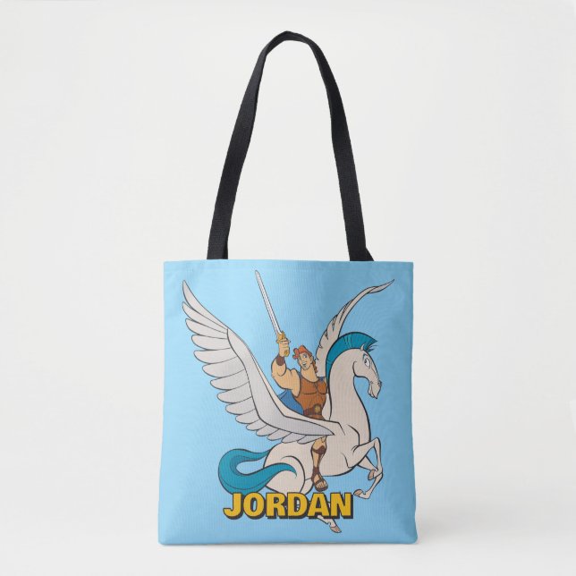 Hercules Riding Pegasus Tote Bag Tygkasse (Framsida)