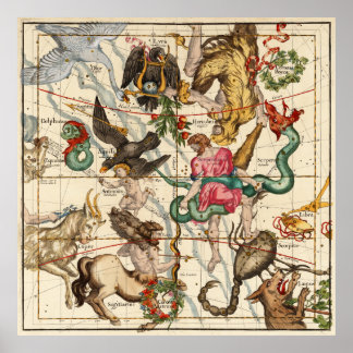 Hercules, Sagittarius, Delphinus och Scorpius Poster