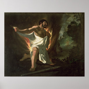 Hercules som river den brinna roben, c.1634 poster