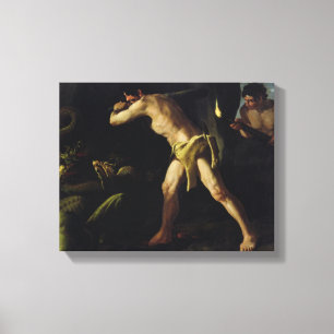 Hercules stridighet med den Lernaean hydraen Canvastryck