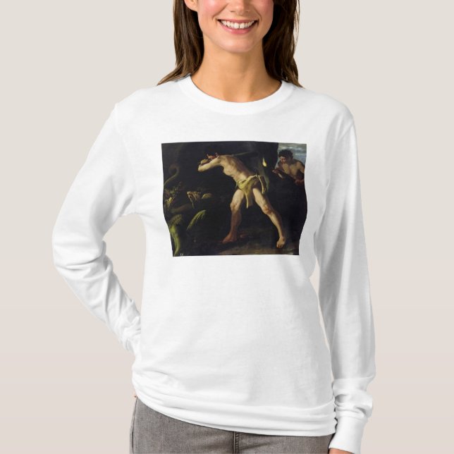 Hercules stridighet med den Lernaean hydraen Tee Shirt (Framsida)