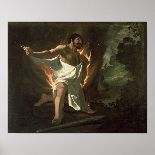 Hercules Tearing the Burning Robe, 1634 Poster (Framsidan)