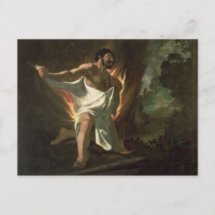 Hercules Tearing the Burning Robe, 1634 Vykort