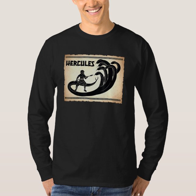 Hercules Vs Hydra Gregrekiska Mythology Fläkt Anci T Shirt (Framsida)