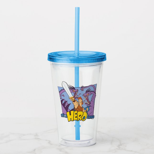 Hercules vs Hydra - It's a HERO Thing Acrylic Tumb Take Away Mugg (Framsida)
