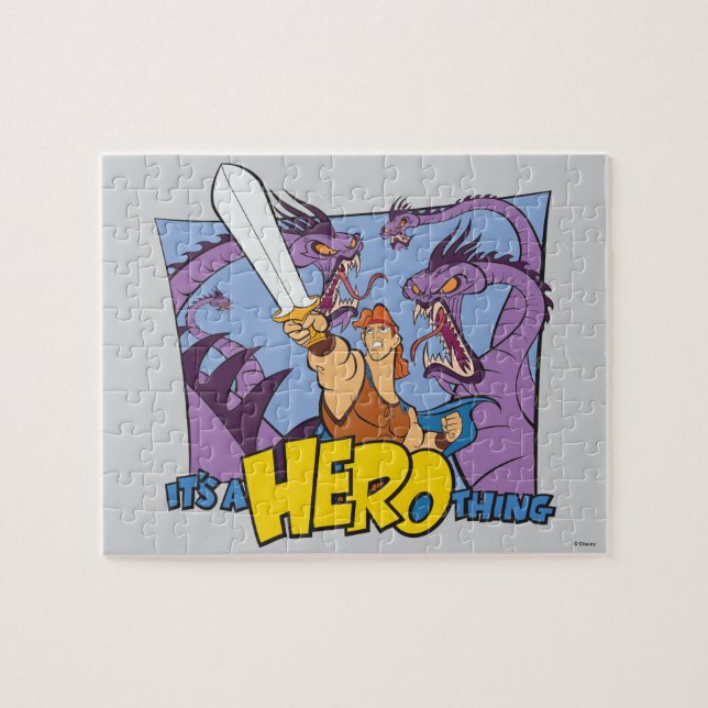 Hercules vs Hydra - It's a HERO Thing Jigsaw Puzzl Pussel (Horisontell)