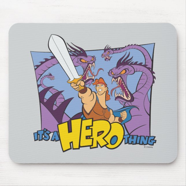 Hercules vs Hydra - It's a HERO Thing Mouse Pad Musmatta (Framsidan)