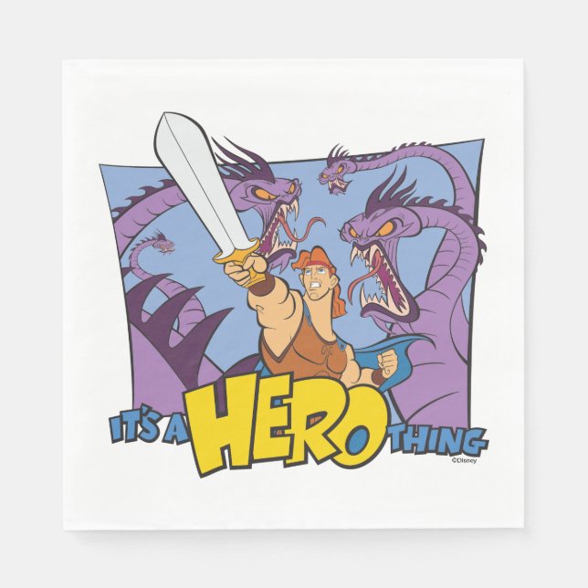 Hercules vs Hydra - It's a HERO Thing Napkins Pappersservett (Framsidan)