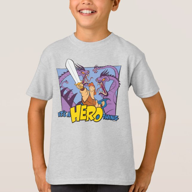 Hercules vs Hydra - It's a HERO Thing T-Shirt (Framsida)