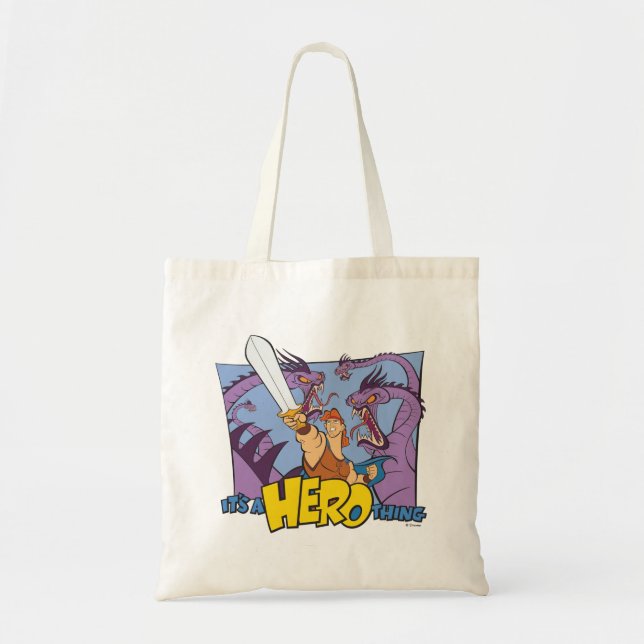 Hercules vs Hydra - It's a HERO Thing Tote Bag Tygkasse (Framsidan)