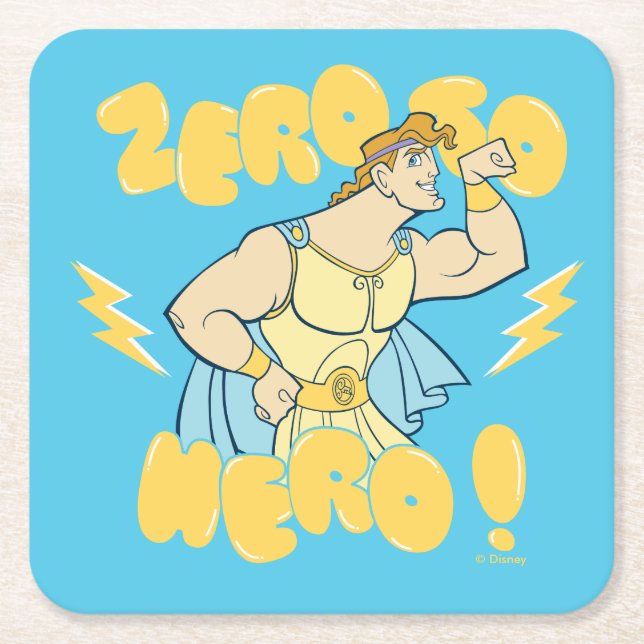 Hercules - Zero to Hero Square Paper Coaster Underlägg Papper Kvadrat (Framsidan)