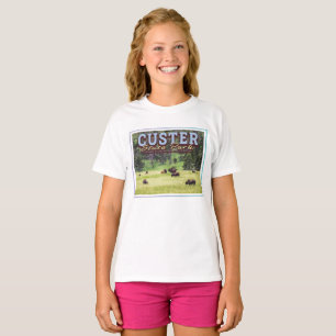 HERD AV BISON - CUSTER STATE PARK - SYDDAKOTA T SHIRT