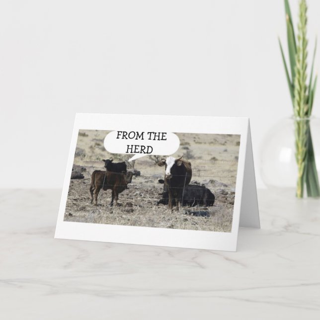 "HERD" HADE "HEARD". DET ÄR DIN BIRTHDAY GROUP KORT (Framsida)
