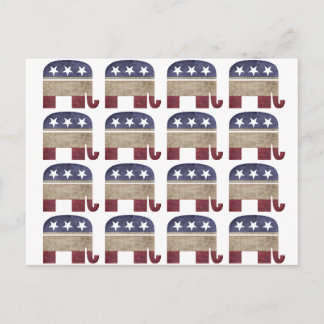 Herd of Elephants GOP Republican Policy Vykort