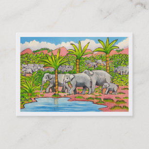 Herd of Elephants Visitkort