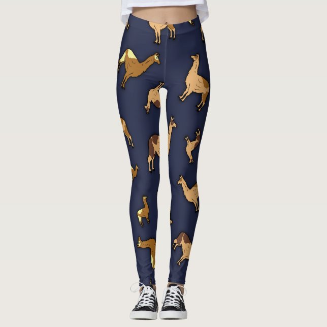 Herd of Llamas Design Leggings (Framsida)