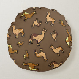 Herd of Llamas Rund Kudde