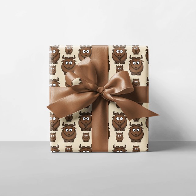Herd of Wildebeests Presentpapper (Herd of Wildebeests Wrapping Paper)