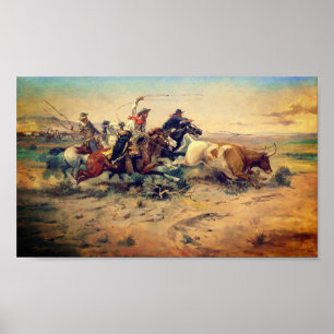 Herd Quitter (av C. M. Russell, c. 1897) Poster