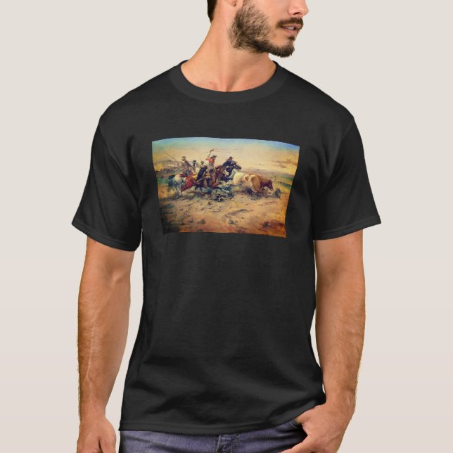 Herd Quitter (av C. M. Russell, c. 1897) T Shirt (Framsida)