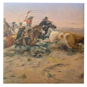 Herd Quitter av Charles Marion Russell Kakelplatta