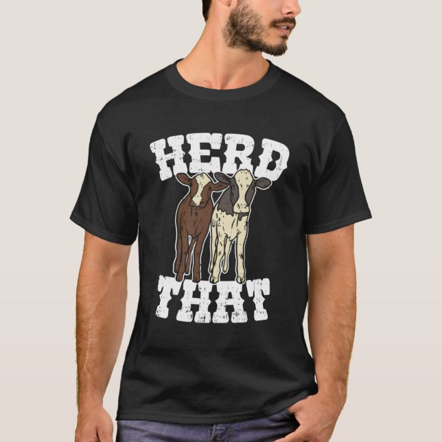 Herd som den ädle Cow Älskare Farmer Rancher Gift T Shirt (Framsida)