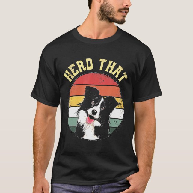Herd som Gräns Collie Hund Mamma T Shirt (Framsida)