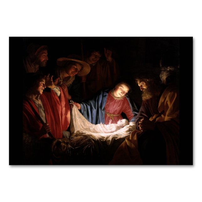 Herdarnas tillbedjan av Honthorst Bordsnummer (Framsidan)