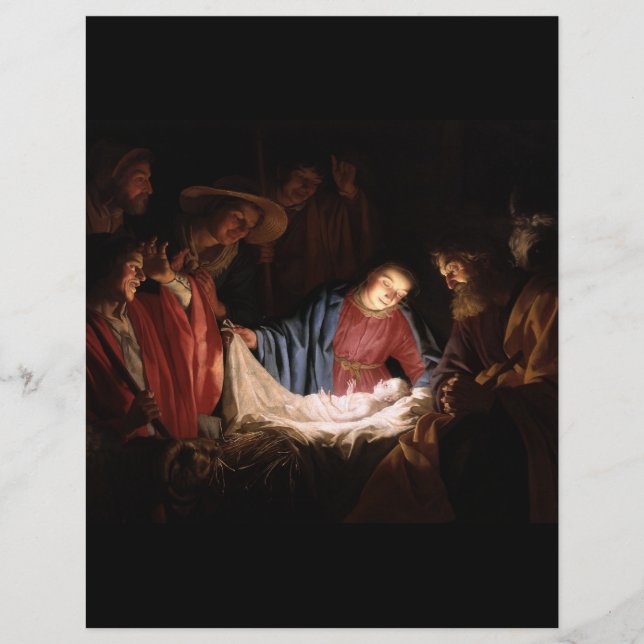 Herdarnas tillbedjan av Honthorst Reklamblad (Framsidan)