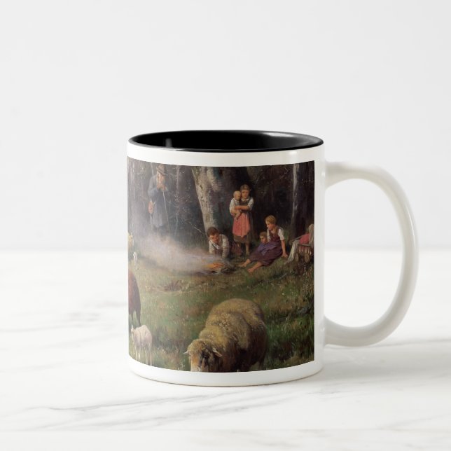 Herde familj Två-Tonad mugg (Höger)