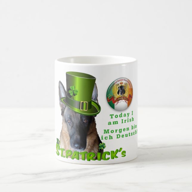 Herde för dag för St. Patricks tysk Kaffemugg (Center)