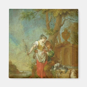 Herde och Shepherdess Magnet