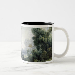 Herde- plats eller barnherde i en landskap Två-Tonad mugg