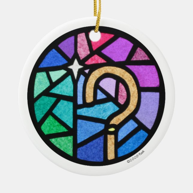 herde skurk julgransprydnad keramik (Framsidan)