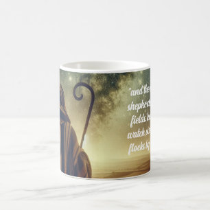 Herde som vakar över flocken, biblisk scen kaffemugg