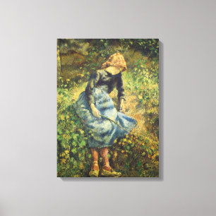 Herdegumma av Camille Pissarro, Vintage Fine Art Canvastryck