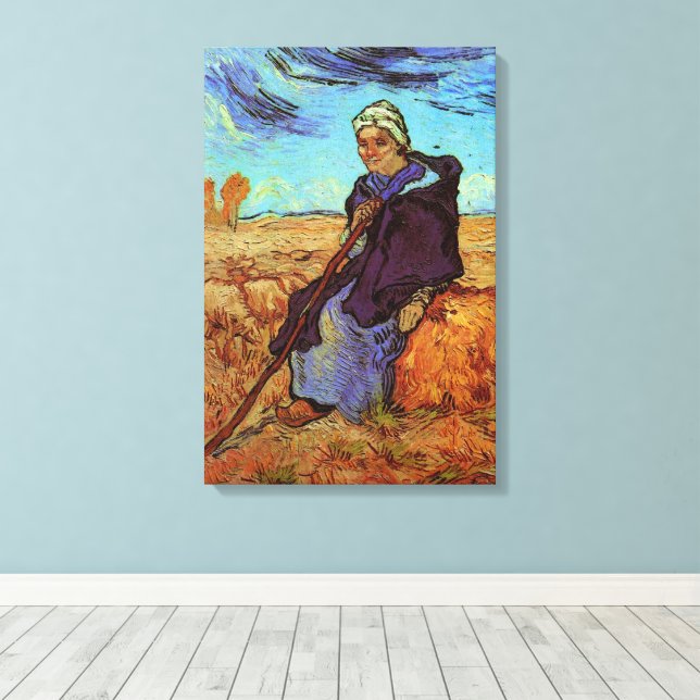 Herden (efter Millet) av Vincent van Gogh Canvastryck (Insitu (trägolv))