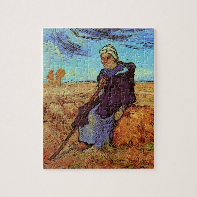Herden (efter Millet) av Vincent van Gogh Pussel (Vertikal)