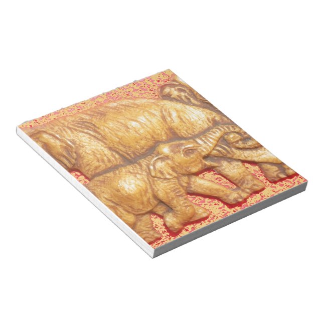 Herdens hjärta: Elephant Family Porträtt Anteckningsblock (Vinklad)