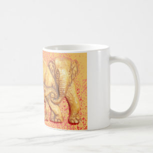 Herdens hjärta: Elephant Family Porträtt Kaffemugg