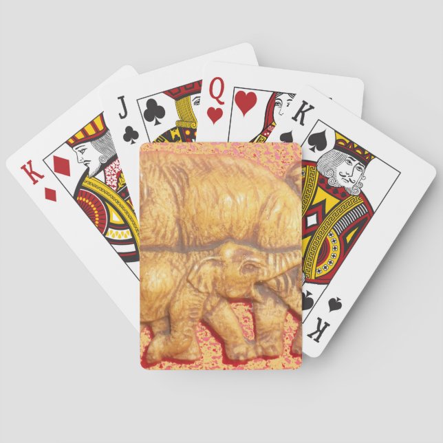 Herdens hjärta: Elephant Family Porträtt Spel Kort (Baksidan)