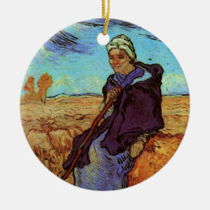 Herdinnan (efter Millet) av Vincent van Gogh Julgransprydnad Keramik