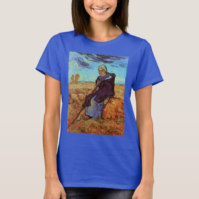 Herdinnan (efter Millet) av Vincent van Gogh T Shirt (Framsida)