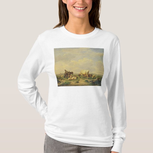Herdsman och flock, c.1880 t shirt (Framsida)