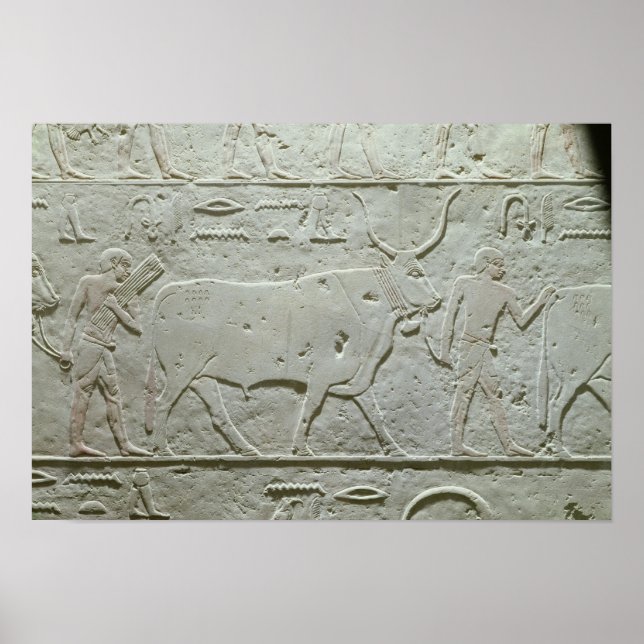 Herdsman som leder en tjur poster (Framsidan)