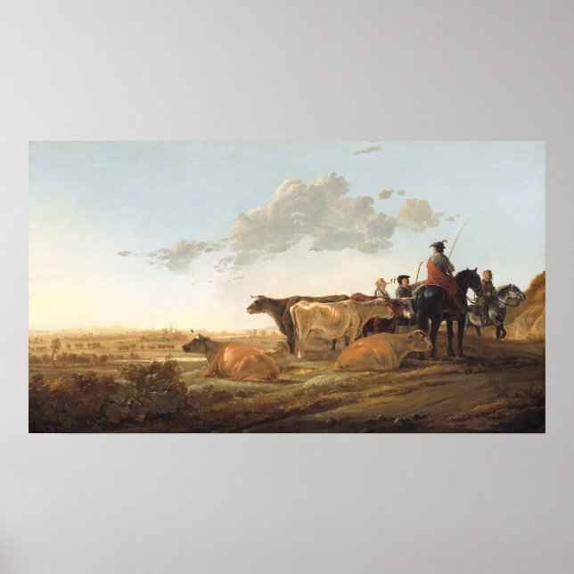 Herdsmen - Aelbert Cuyp Fine Art Poster (Framsidan)
